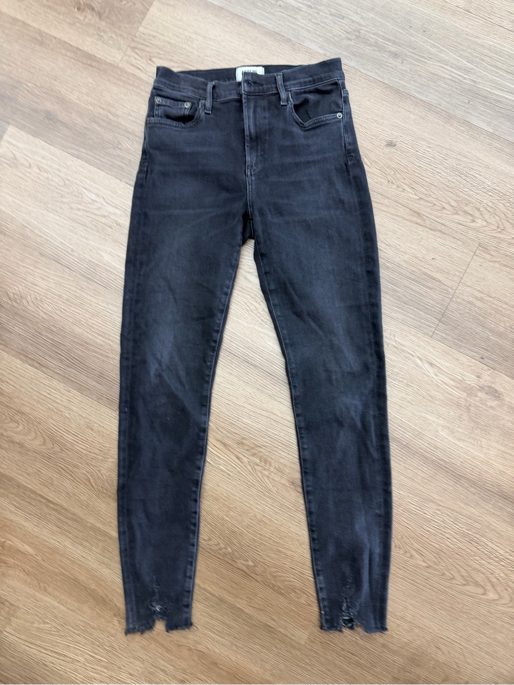 Agolde Black High-Rise Skinny Jeans
